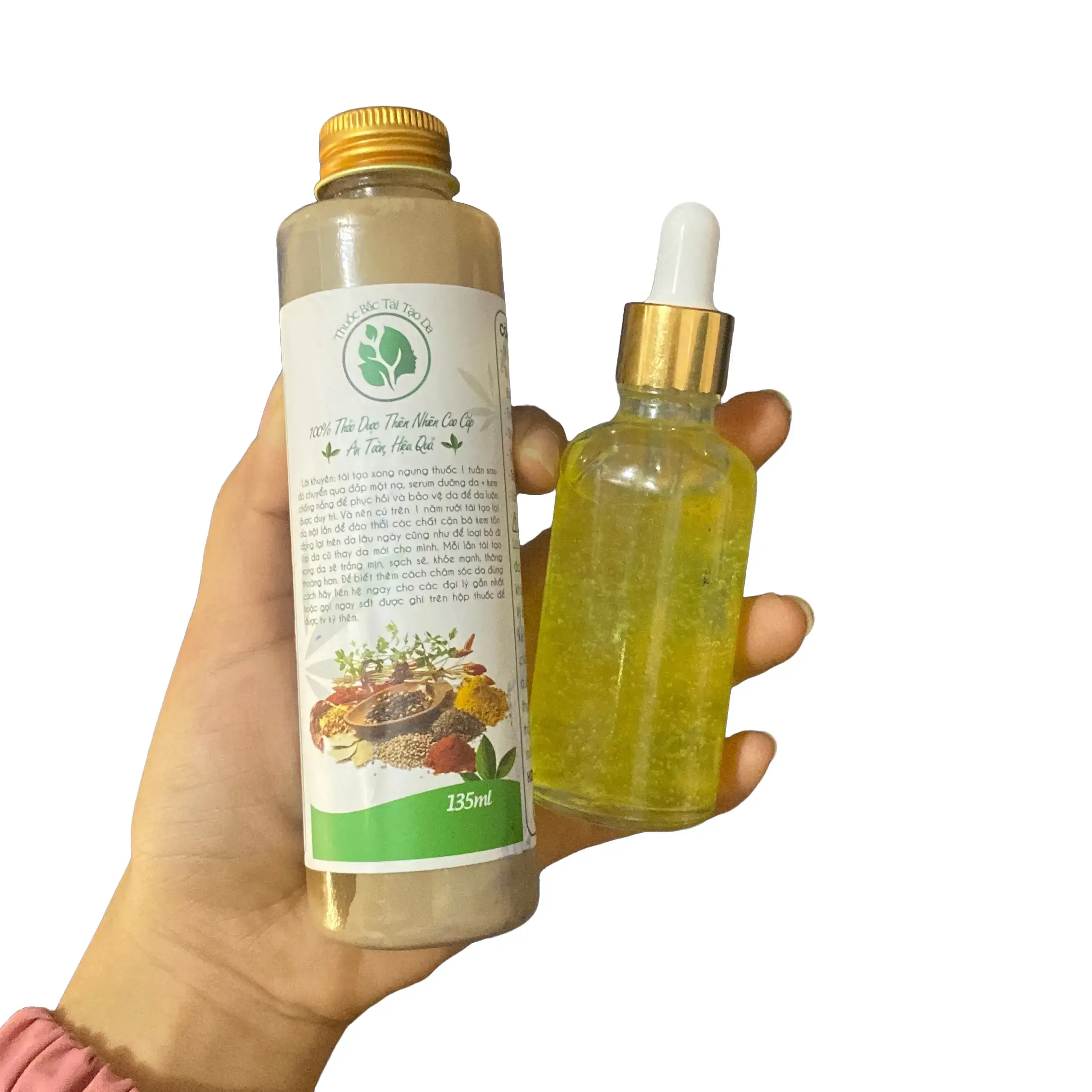 Combo srum tinh chất và srum dưỡng da (như hình) Cấp nước Kiểm soát dầu
