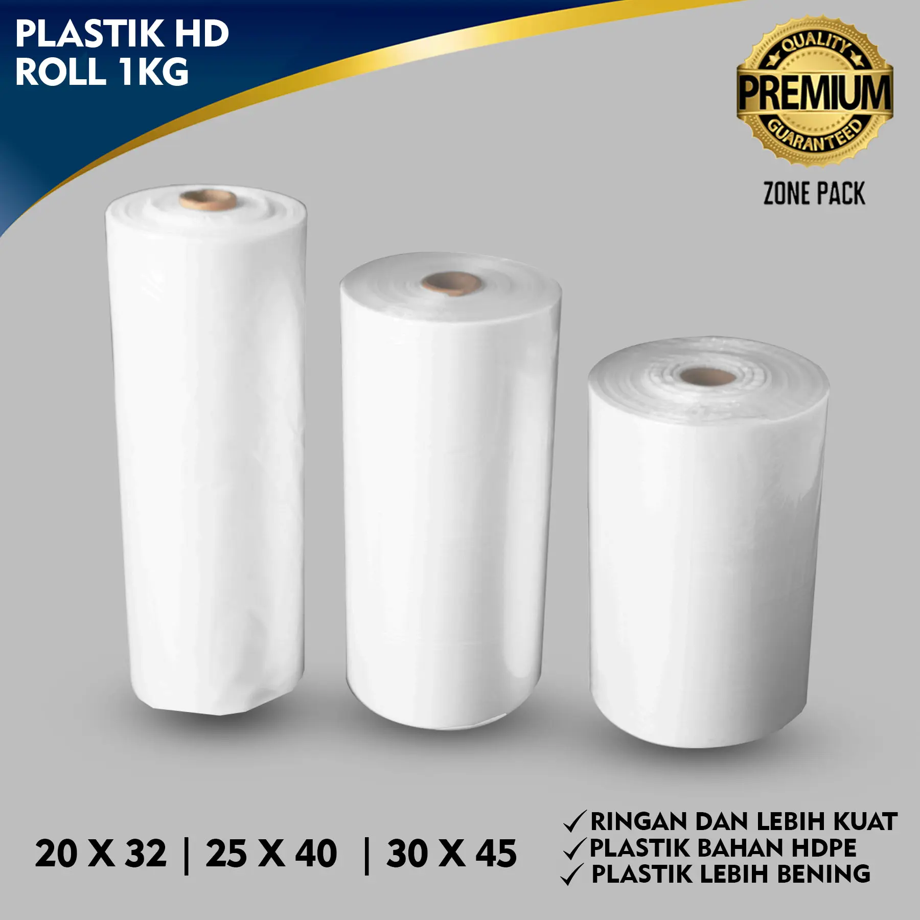 Plastik Buah Roll 1 Kg | Plastik Sayur Telur HD Roll | Plastik Buah Supermarket | Plastik Fotocopy