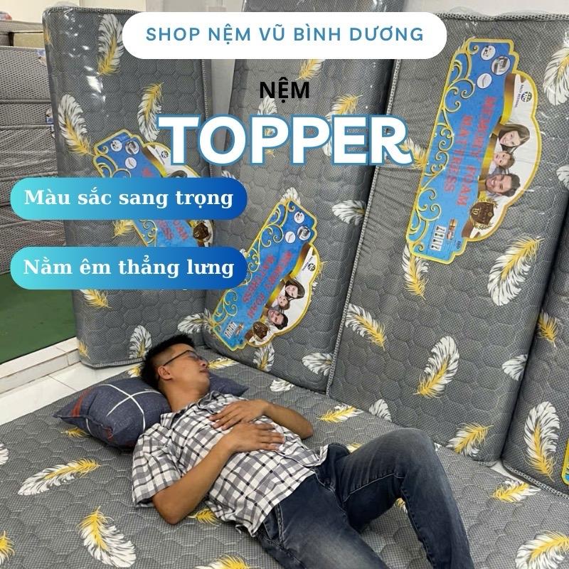 Nệm Cao Su Topper 1mx2m 6cm tặng 1ga cotton 1