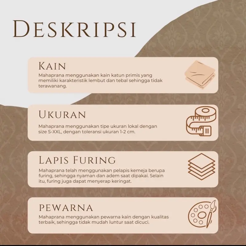 Kemeja Batik Pria Dewasa Slimfit Lengan Panjang Original Batik Solo / Baju Batik Pria Moderen Mewah Lengan Panjang Motif Terbaru 1