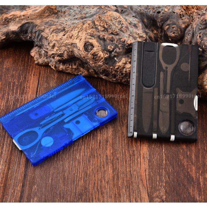Product Introduction of 10 In 1 Pocket Credit Card Portable Multi Tools Outdoor Survival Camping Equipment 1 Box Portable Hiking Card Tools Gear 11