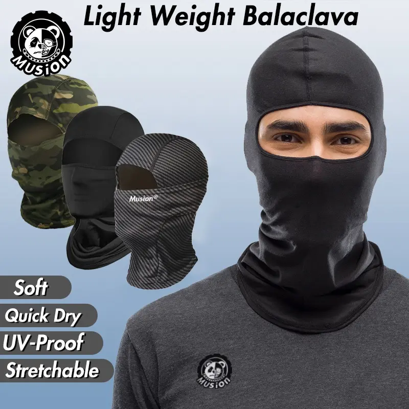 Cycling Full Face Mask Sun Protection Bicycle Balaclava Dust Proof Sarung Muka Rider Toping Muka Headgear for Outdoor Riding