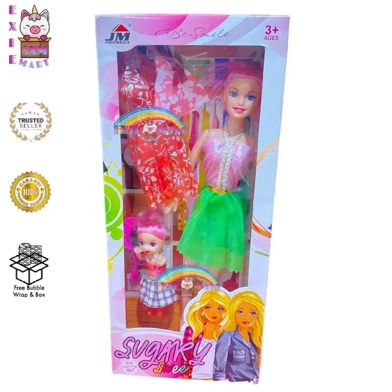 MAINAN ANAK PEREMPUAN BONEKA SET BOX - MAINAN GIRL BONEKA SET - MAINAN BONEKA IBU DAN ANAK 4