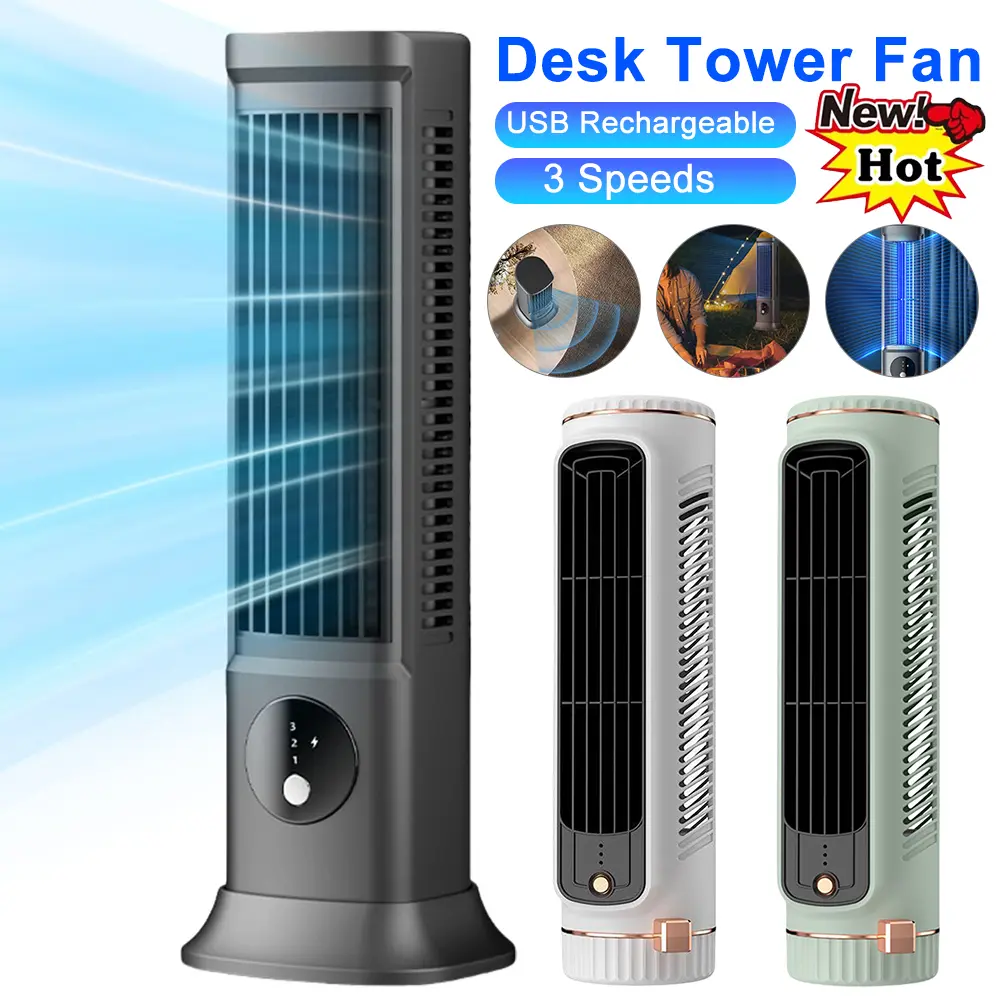 USB Electric Desktop Fan Portable Air Conditioner Bladeless Fan USB ...
