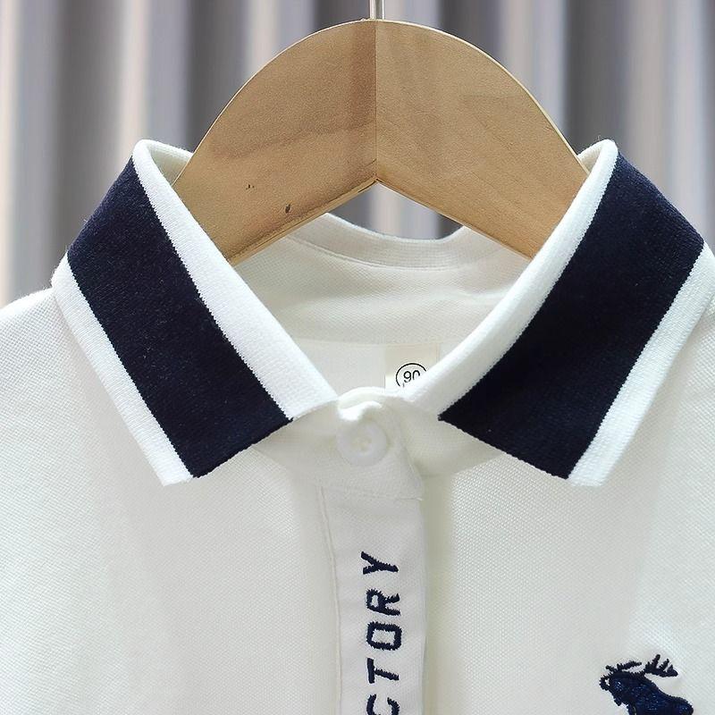 Product Introduction of Áo Polo ngắn Tay Cho Bé Trai, Hàng Mới Về Mùa Hè 2024, Cổ Áo bẻ xuống Thường Ngày Cho Trẻ Em, Áo Thun Mỏng, Cho Trẻ Em Lớn Tuổi, Áo Tay Lửng 5