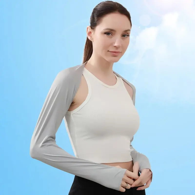 Áo Sơ Mi Điều Hòa Không Khí, Tay Áo Raglan, Che Cánh Tay, Chống Nắng, Kimono, Áo Cardigan, Khăn Choàng Nữ Và Bé Gái, Chống Tia UV, Đạp Xe, Golf, Thể Thao, Tay Áo Mở Cho Mùa Hè 5