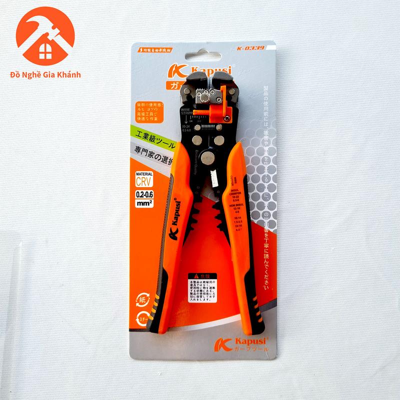 Kìm tuốt dây điện đa năng (cắt, tuốt, bấm cos) kapusi