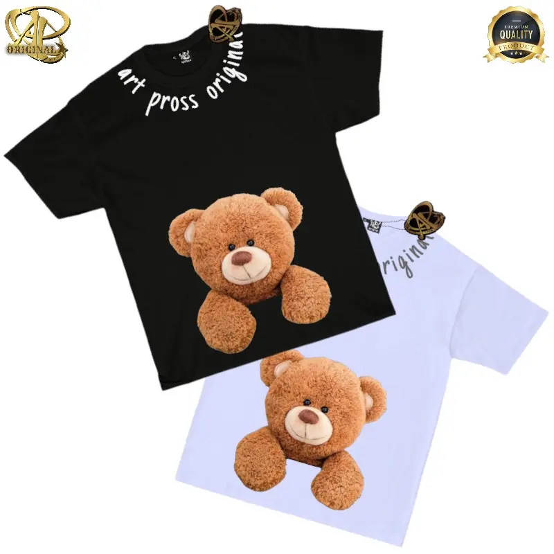 Kaos Distro Bear 006 Anak Lengan Pendek Unisex 1 - 12 Tahun.  Kualitas Premium Produk Ap Original.