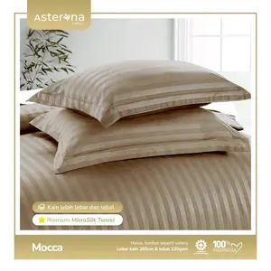 Tinggi 40 Seprei Hotel Microtencel Salur Premium Gramasi 120 s Bantal Kain Karet