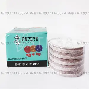 2 PCS POPEYE AMPLAS BULAT GRIT #100 AMPLAS VELCRO TEMPEL GERINDA 4INCH NO100