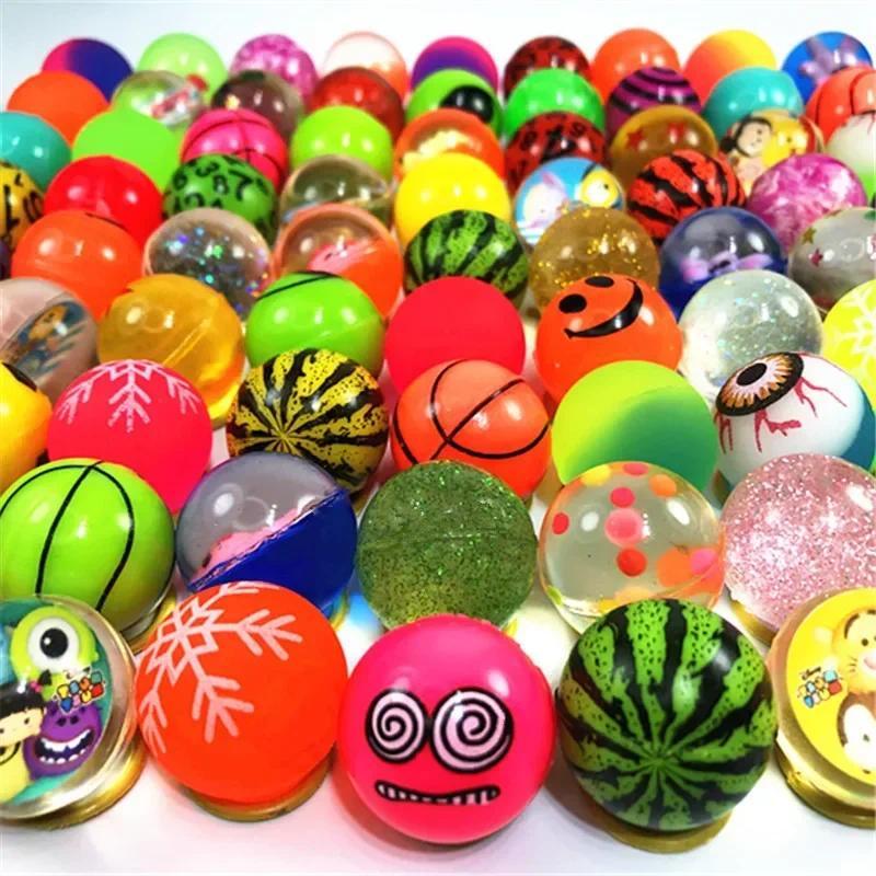 Product Introduction of 20pcs Multicolor Funny Toy Balls Mixed Bouncing Solid Floating Elastic Rubber Bounce Ball of Pinball Bouncy Toys for Kids 25mm 21