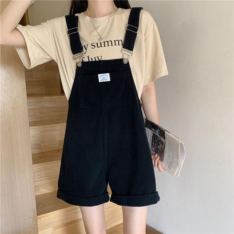 Product Introduction of Quần Yếm Denim, Màu Tím, Dành Cho Nữ, Hàng Mới Về Mùa Hè 2024, Phong Cách Hàn Quốc, Dáng Rộng Rãi Và Trông Trẻ Trung, Thích Hợp Cho Học Sinh, Cạp Cao, Quần Cropped Xén, Thời Trang Women Voi 20