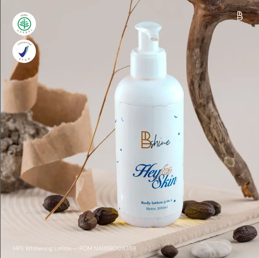 BEAUSHINE WHITENING "HEY FOR SKIN" LOTION (pemutih badan busui free)