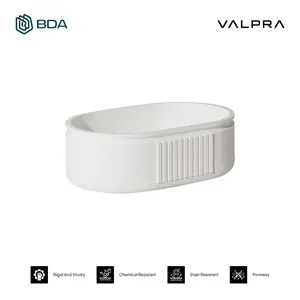 Valpra Wastafel Meja Wastafel Cuci Tangan Bak Cuci Tangan Artificial Stone White Matt Minimalis V NL 3701 WT