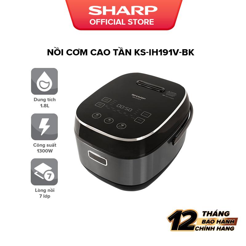Nồi Cơm Điện Cao Tần Cảm Ứng Sharp 1.8L KS-IH191V-BK GL - Hàng chính hãnġ bảo hành 12 tháng