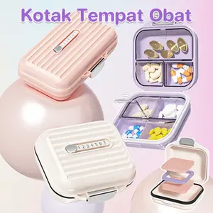 Kotak Obat Lipat 7 Sekat Pill Box Medicine Box Kotak Pil Harian Tempat Penyimpanan Pil Kotak 7 Sekat Kotak Tempat Obat Kotak Obat Travel