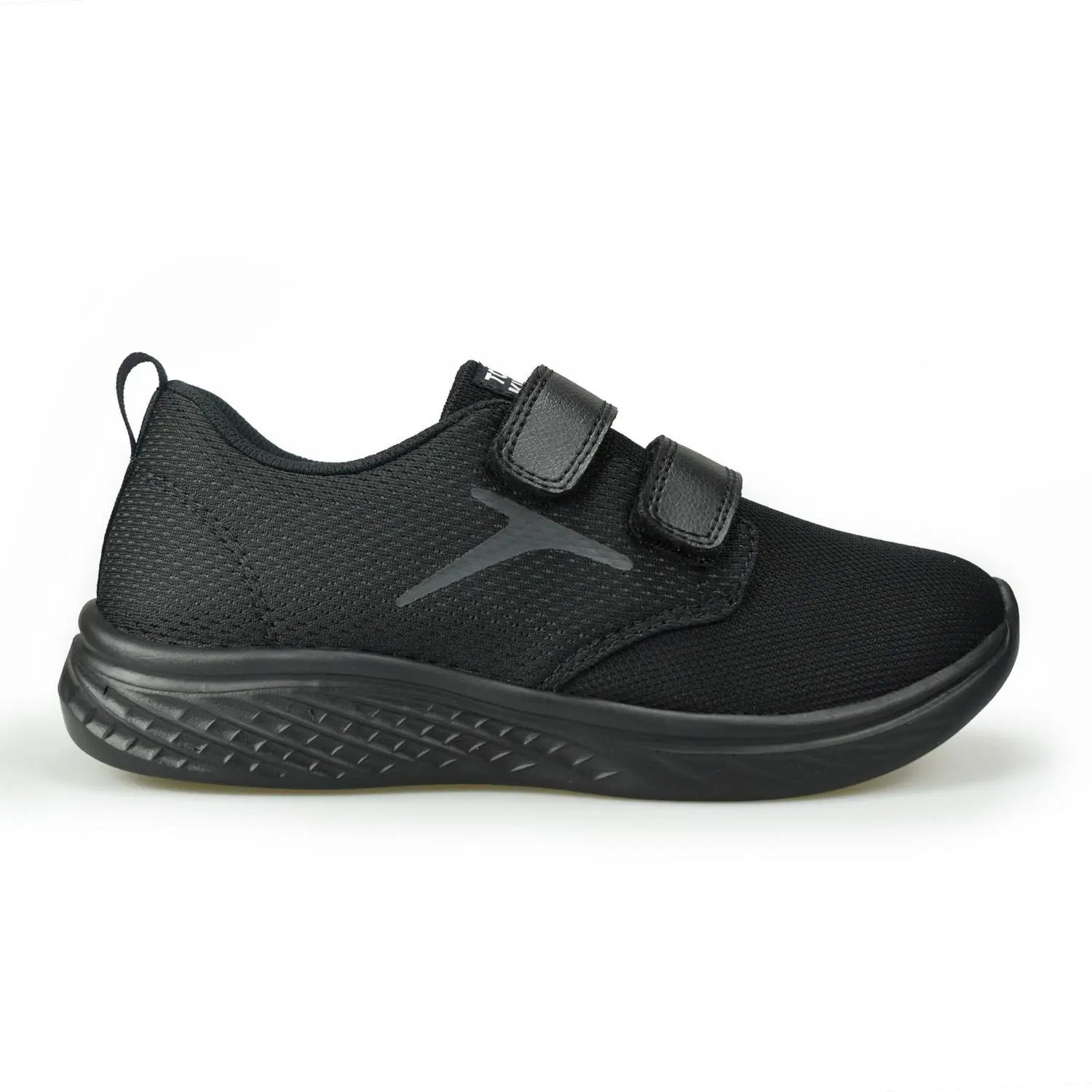 TOMKINS Scool - Sepatu Sekolah HItam Anak Remaja Sneakers Casual  Shoes Fashion Perekat Tali