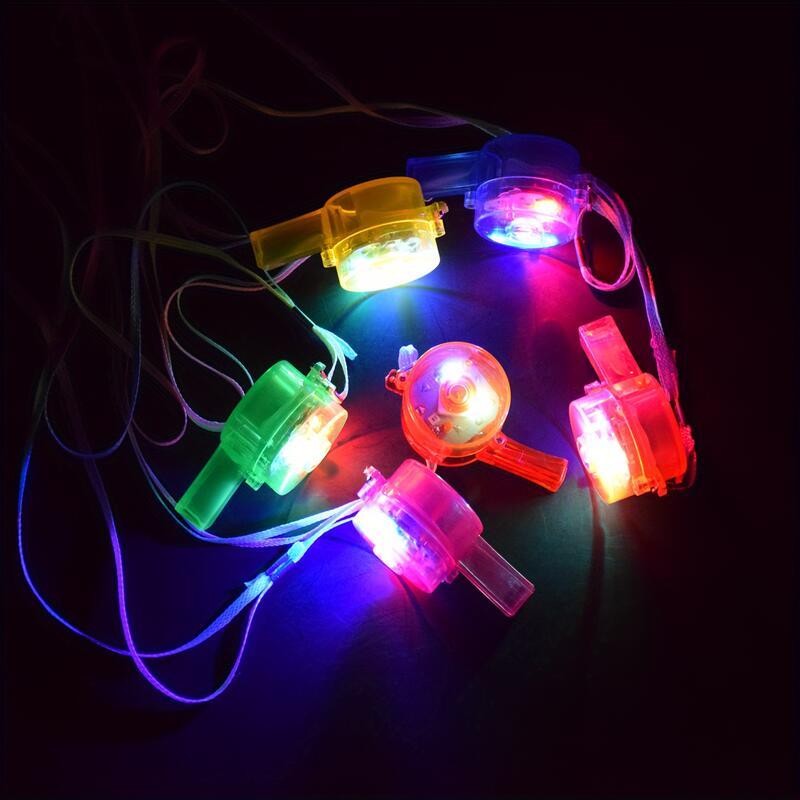 Còi Phát Sáng LED, 12 Chiếc, Có Dây Đeo Vòng Cổ, Để Thưởng Trong Bóng Tối, Đồ Dùng Tiệc Tùng Sinh Nhật Halloween Giáng Sinh, Chất Độn Túi Goodie 7