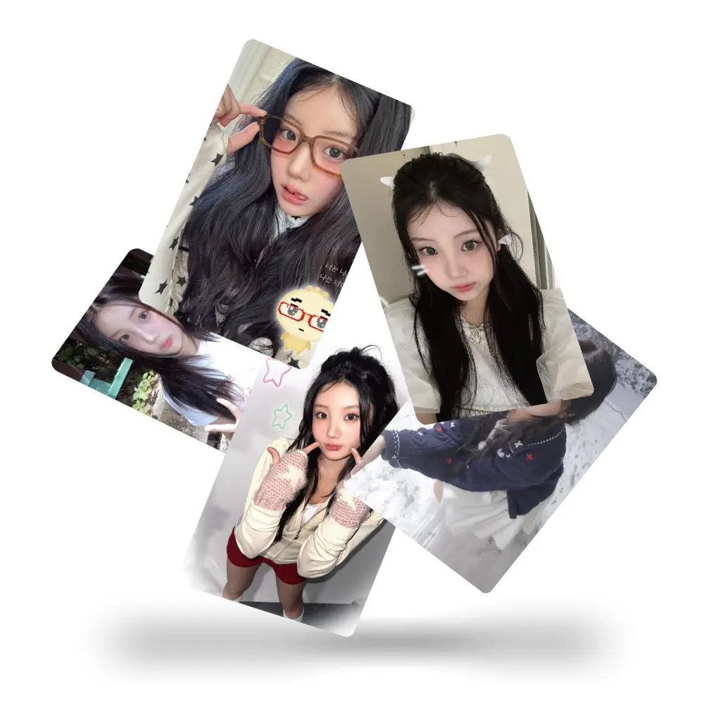 YANEN 55Pcs ILLIT Group Lomo Cards K-pop Girl Group Holographic YANEN 55Pcs ILLIT Group Lomo Cards K-pop Girl Group Holographic