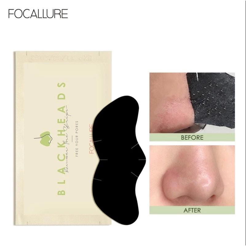 Miếng dán lột mụn mũi FOCALLURE làm sạch sâu giảm mụn đầu đen cho vùng mũi 2.2g (FA171) 1