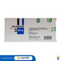 Gambar VALSARTAN HEXPHARM 80 MG BOX 30 TABLET dari Apotek Sari Farma apt by GoA Kota Administrasi Jakarta Timur 1 Tokopedia