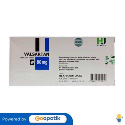 Gambar VALSARTAN HEXPHARM 80 MG BOX 30 TABLET dari Apotek Sari Farma apt by GoA Kota Administrasi Jakarta Timur Tokopedia