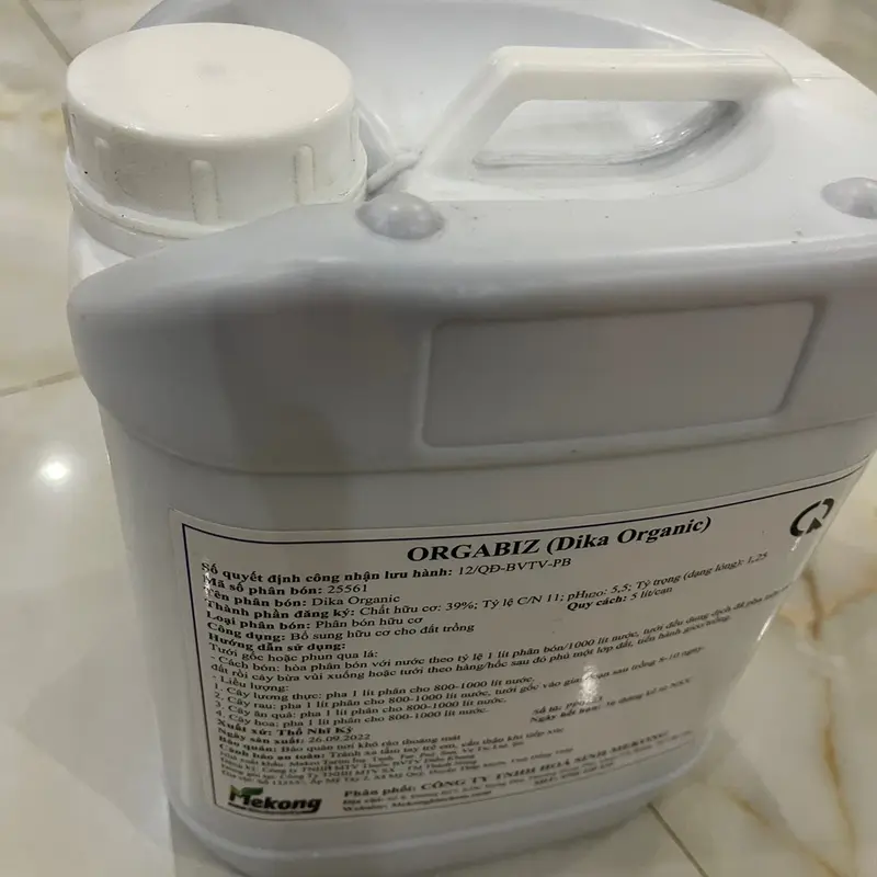 Orgabiz - Phân bón hữu cơ cao cấp nhập khẩu nguyên can từ Thổ Nhỹ Kỳ 6