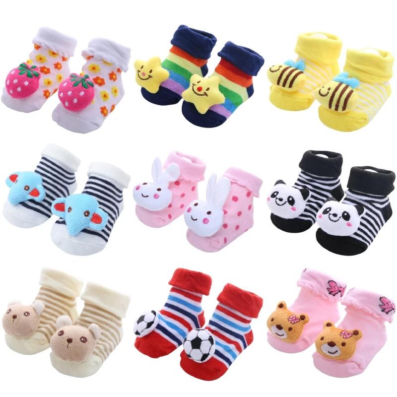 Product Introduction of 0-12Months Baby Assorted 3D Design Cartoon Anti-Slip Cotton Baby Socks Kid Newborn 0