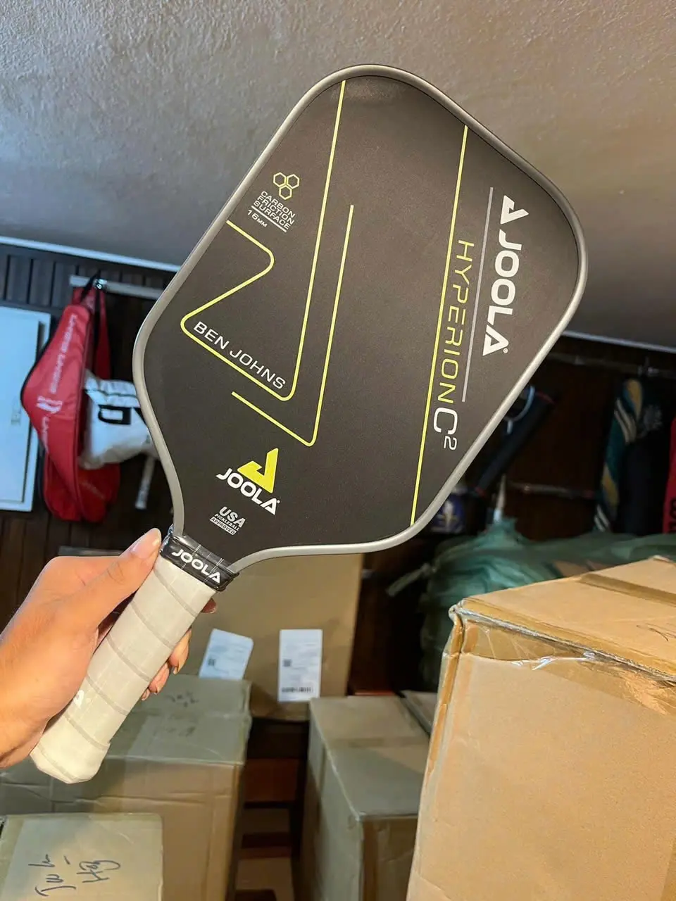 Vợt Pickleball Joola 3 C2, hàng siêu cấp, mặt cực nhám, Tăng độ xoáy - Tặng 2 quấn cán cao cấp Cao Su, mặt Carbon, Sport - Nam/Nữ