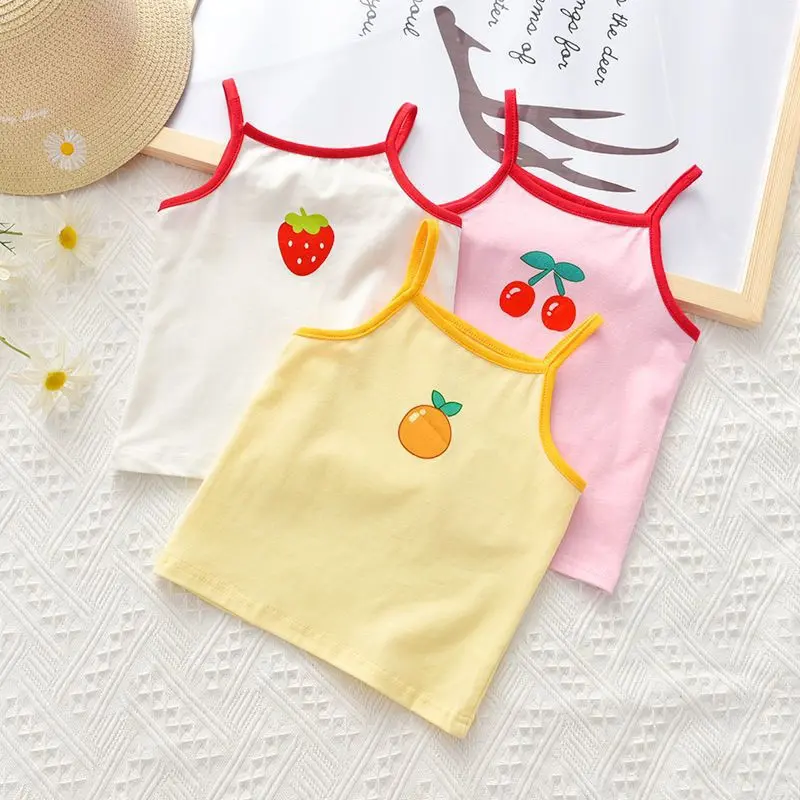 Áo Ba Lỗ Mùa Hè, Dễ Thương Và Dễ Phối Đồ Cho Bé Gái, Dây Đeo Mỏng, Thích Hợp Cho Trẻ Sơ Sinh Và Trẻ Mới Biết Đi, Ngầu Và Thoải Mái, Áo Mặc Bên Ngoài
