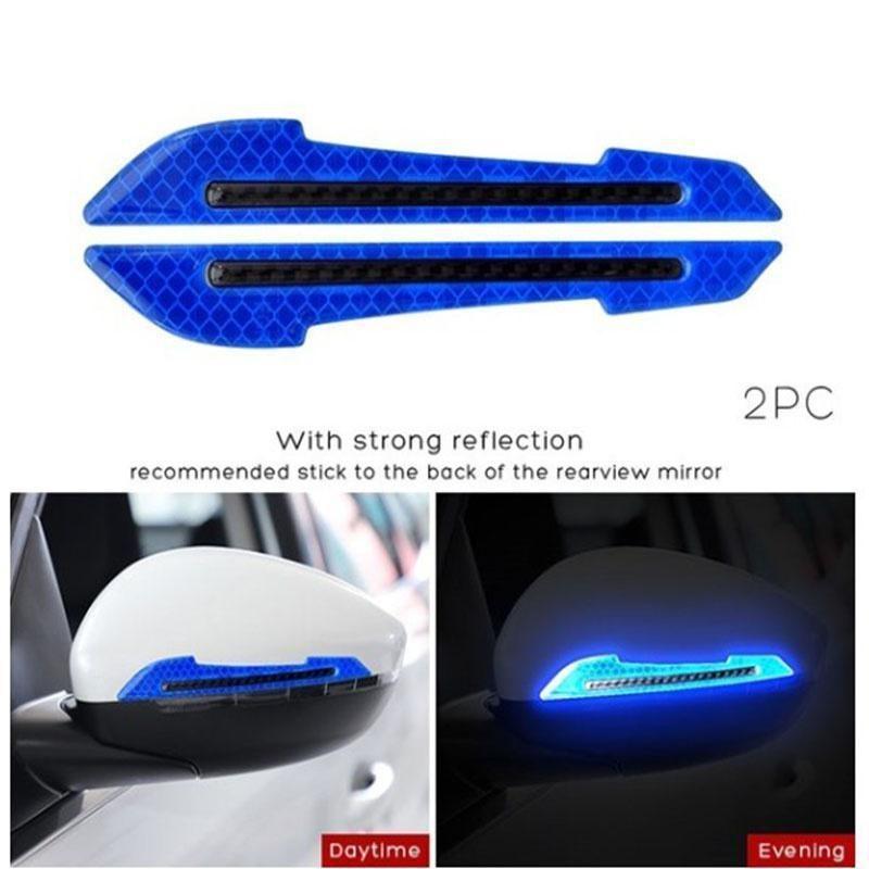 Product Introduction of 2pcs/set Car Rearview Mirror Reflective Sticker Safety Warning Reflective Sticker Car Rearview Mirror Decorative Strip 10