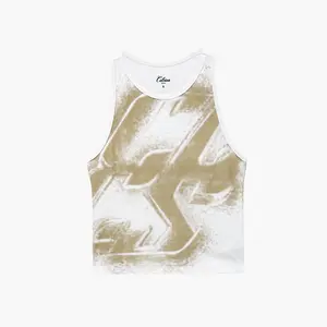 CELCIUS WOMAN Rastered Halter Tanktop LIN000176W Offwhite
