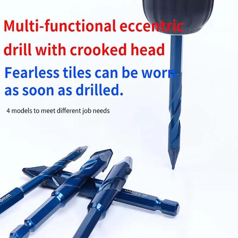 Product Introduction of Crooked Eccentric Drill Bit Stone Ceramic Brick Glass Opener Hexagonal Hole Handle V6J6 26