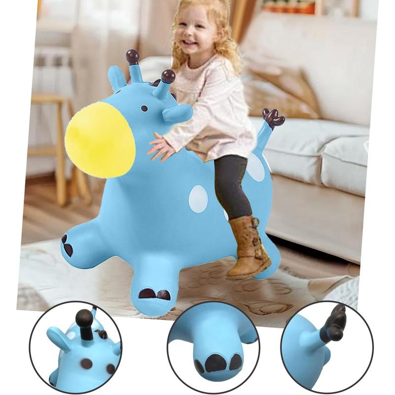 Animal Space Hopper for Kids, Inflatable Giraffe Bouncy Horse for Child Toddler, Children Inflatable Animal Hopper Ride on Jumping Toys for Boys Girls 1 2 3 4 5 6 Years Old Indoor Outdoor Bouncy Balls 1