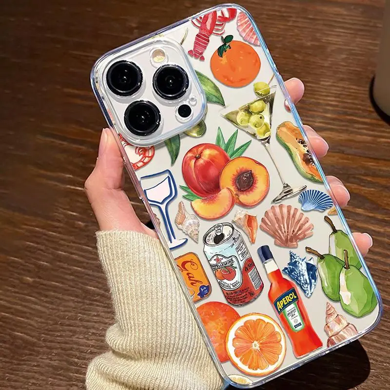 Fruit Pattern Phone Case, Creative Decorative Phone Protector Cover, Phone Accessories Compatible with iPhone Series