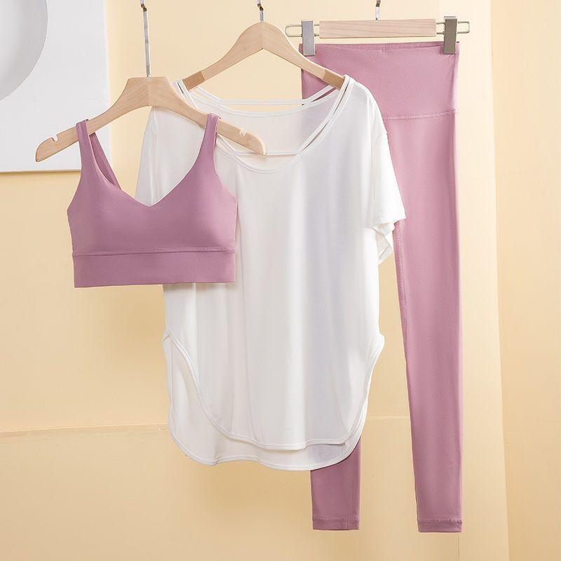 Quần Áo Nữ Ngoại Cỡ Bộ Đồ Mùa Hè, Bộ Đồ Tập Yoga Thể Thao Và Đi Chơi Nữ 2024, Áo Vest Quần Legging Bộ Đồ Ba Mảnh, Thích Hợp Cho Năm 2024 2