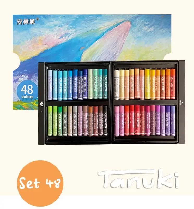 Màu sáp dầu (oil pastel) cá voi 1