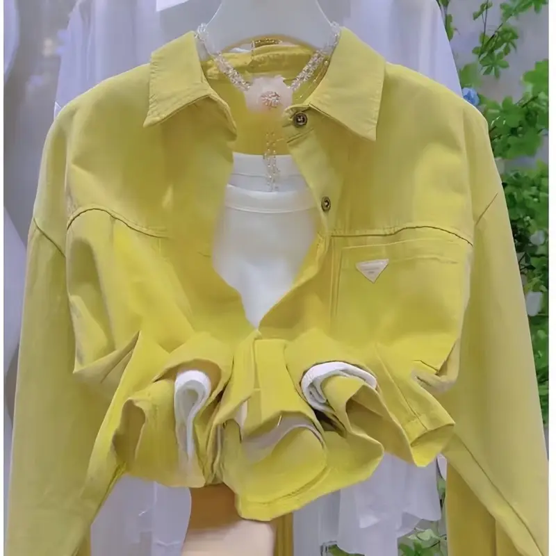 Áo Khoác Cotton Dệt Kim Ngắn, Cỡ Nhỏ Màu Pastel, Dáng Rộng Vừa Vặn, Áo Khoác Thường Ngày Thích Hợp Cho Mùa Xuân Và Mùa Thu, Hàng Mới Về 2024, Dành Cho Nữ 6