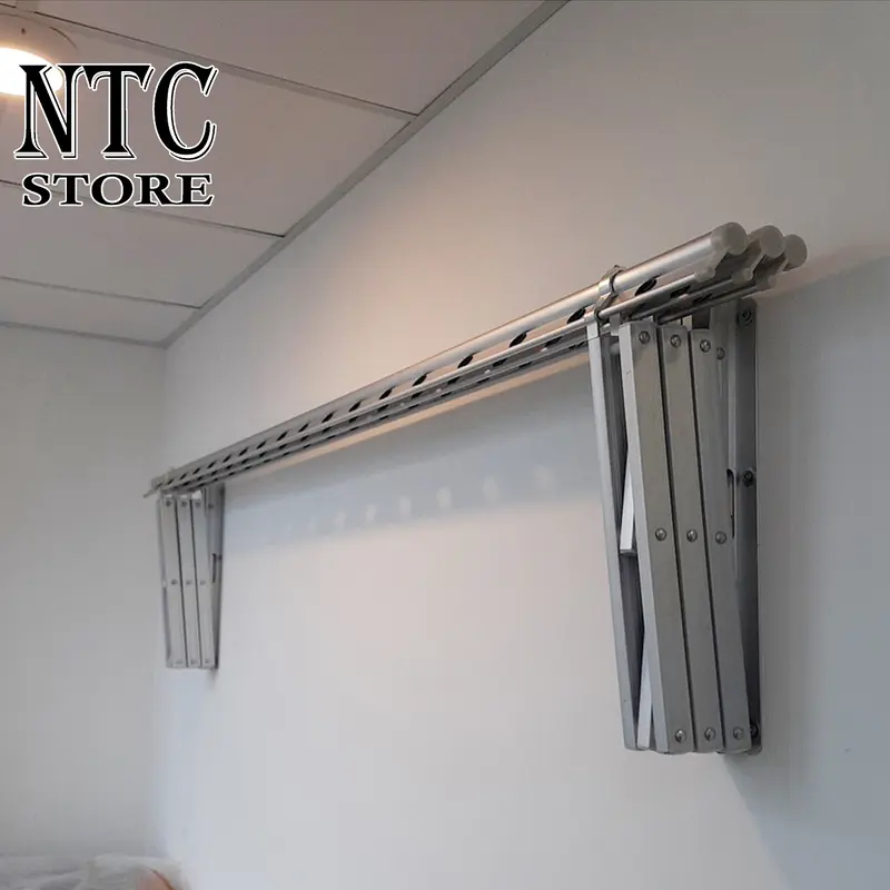 Giàn phơi thông minh gắn tường Hòa Phát dài 2m loại dày tải trọng 80kg, hợp kim nhôm  bền, không gỉ, đầy đủ phụ kiện bảo hành 36 tháng 4