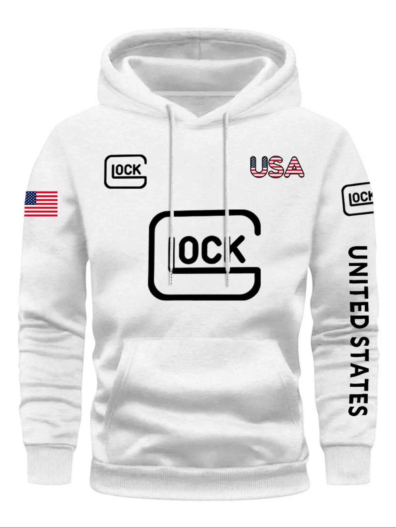 Men's Letter Print Hoodie, Casual Regular Fit Long Sleeve Hooded Sweatshirt for Winter, Men's Top for Daily Wear, Pullover