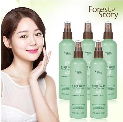 Keo Xịt Tóc Tạo Nếp Siêu Cứng Dưỡng Tóc FOREST STORY Super Hard Water Spray 252ml Pomade