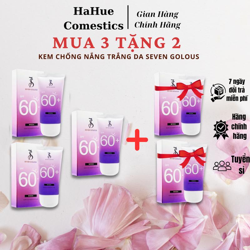 MUA 3 TẶNG 2 Kem Chống Nắng Trắng Da MISSA SPF 60+ PA+++ Tuýp 60g Hàng Nội Địa Hàn Quốc Bảo Vệ Da Dưỡng Da Sáng Hồng Mịgn Màn Làm Đẹp Da Dưỡng Ẩm Da Nữ Dưỡng Ẩm Da