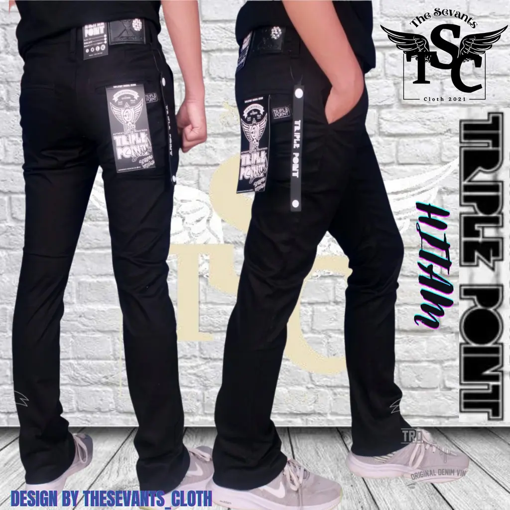 HITAM JEANS - Celana Jeans Pria Cutbray - Celana Pria Jeans - Celana Jeans Cutbray Pria- Jeans Cutbray Pria - Celana Semi Cutbray Original New TRIPLE POINT [COD] BAYAR DITEMPAT