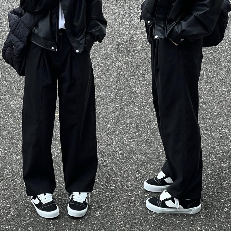 Quần Kaki Line Xếp Ly Ống Rộng Nam Nữ . Kaki Pant Line Xếp Ly Unisex Menswear có túi Ong Nhung 6