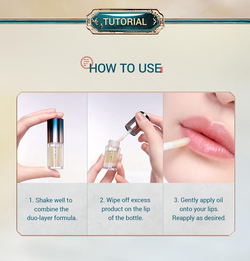 Product Introduction of Florasis Floral Care Hydrating Dual Lip Oil Lip Mask Moisturizing Lip Balm Hydrating Lipstick Skincare Delicate 14