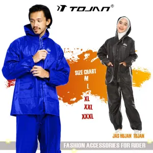 jas hujan tojan stelan baju celana bahan parasut 70D PVC