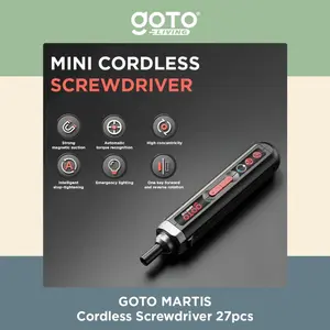 Goto [COD] Martis Mini Cordless Electric Screwdriver Set Mata Obeng Listrik