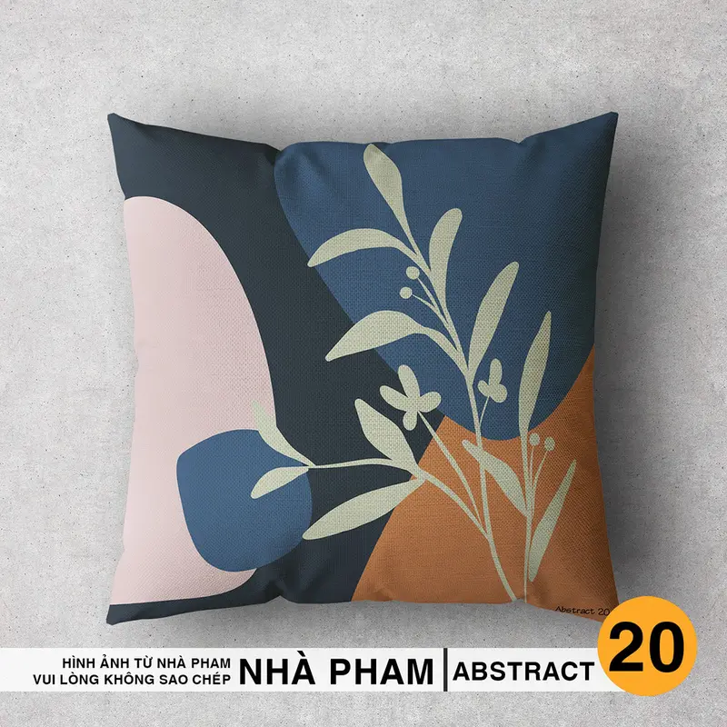 GỐI ÔM SOFA ABSTRACT , VẢI BỐ IN HÌNH (1->40) (45x45cm) 7