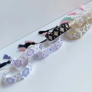 5 Row Beads Loom Bracelet Tasel Adjustable Material Import Jepang & Benang Nilon Kuat Aman Terkena Air