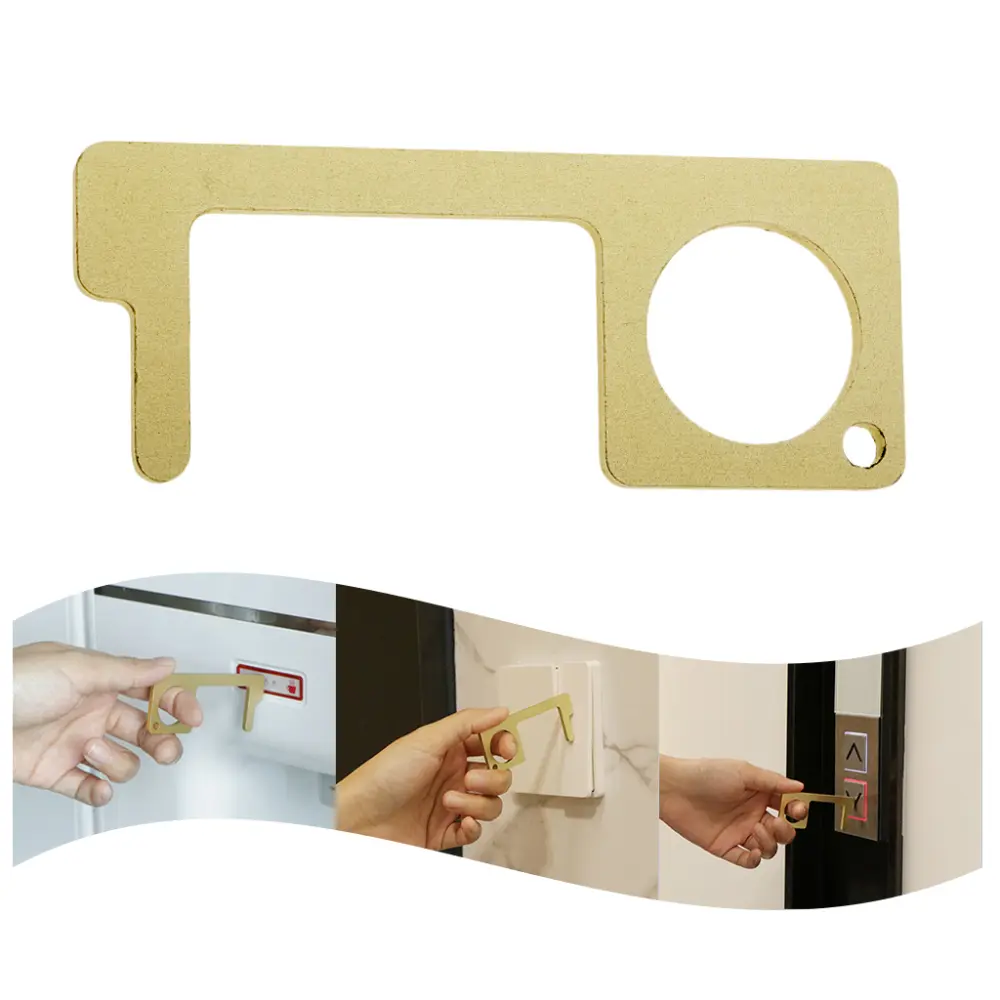 Portable Hand Alloy No Touch Door Opener Pusher Handle Key